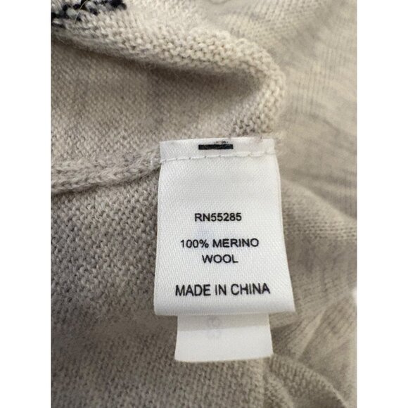 Express Mens Argyle Full Zip‎ Cardigan Sweater Size Large Gray and Beige - Picture 9 of 9